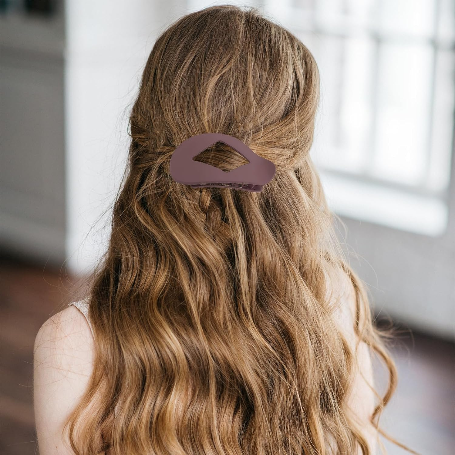 8-Piece Hair Clips Set, Large Duck Beak Hair Clip and Hair Clip, Flat for Women, Girls, Stylists for Driving, Yoga, Work (Neutral Colours) image number 4