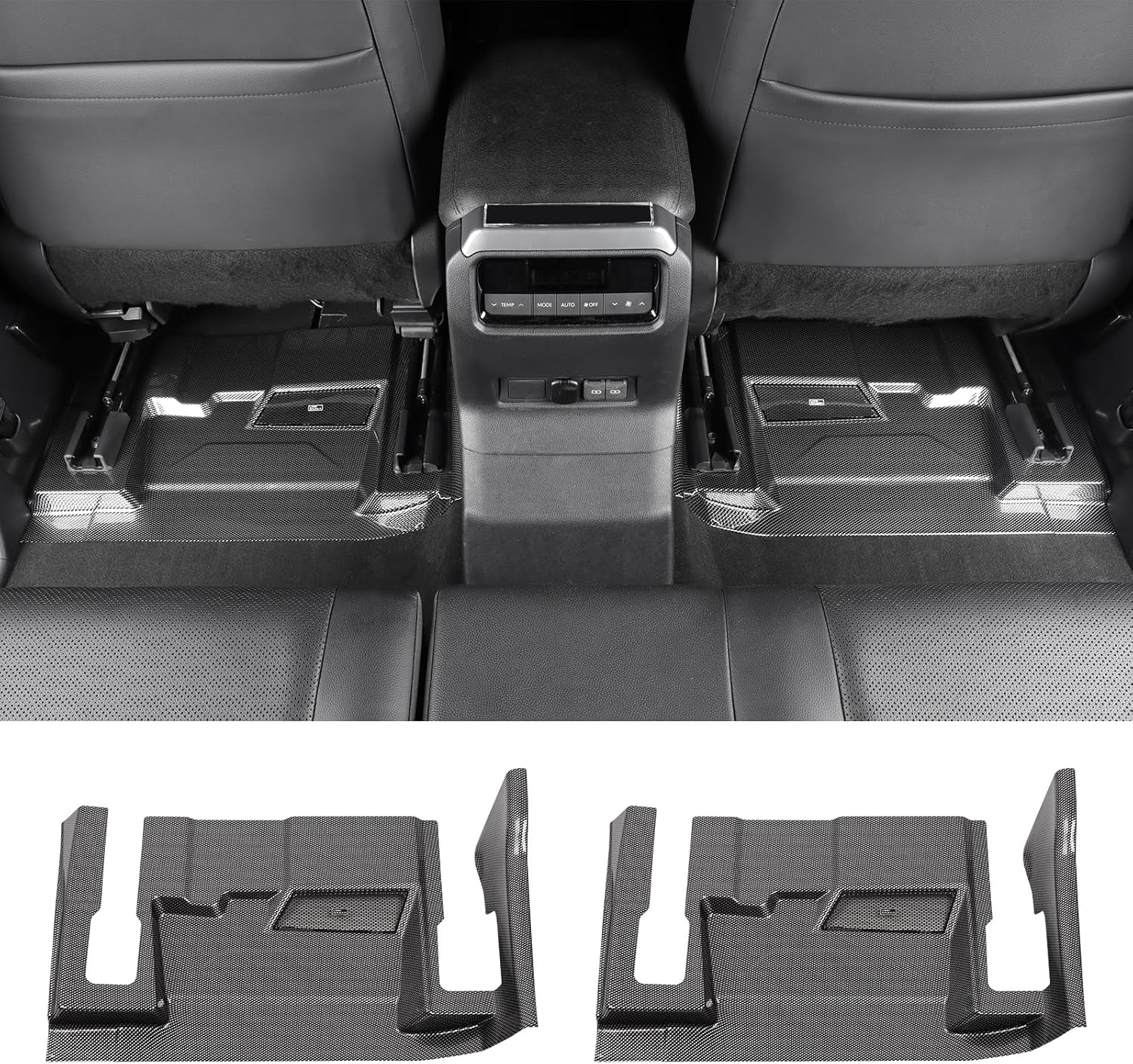Armrest Box Anti-Kick Panel for 2024 2025 2026 Toyota Landcruiser Prado 250 Lc250 J250 Rear Button Decorative Cover Internal Modification Accessories Land Cruiser 250 (Armrest Box Anti-Kick Panel)