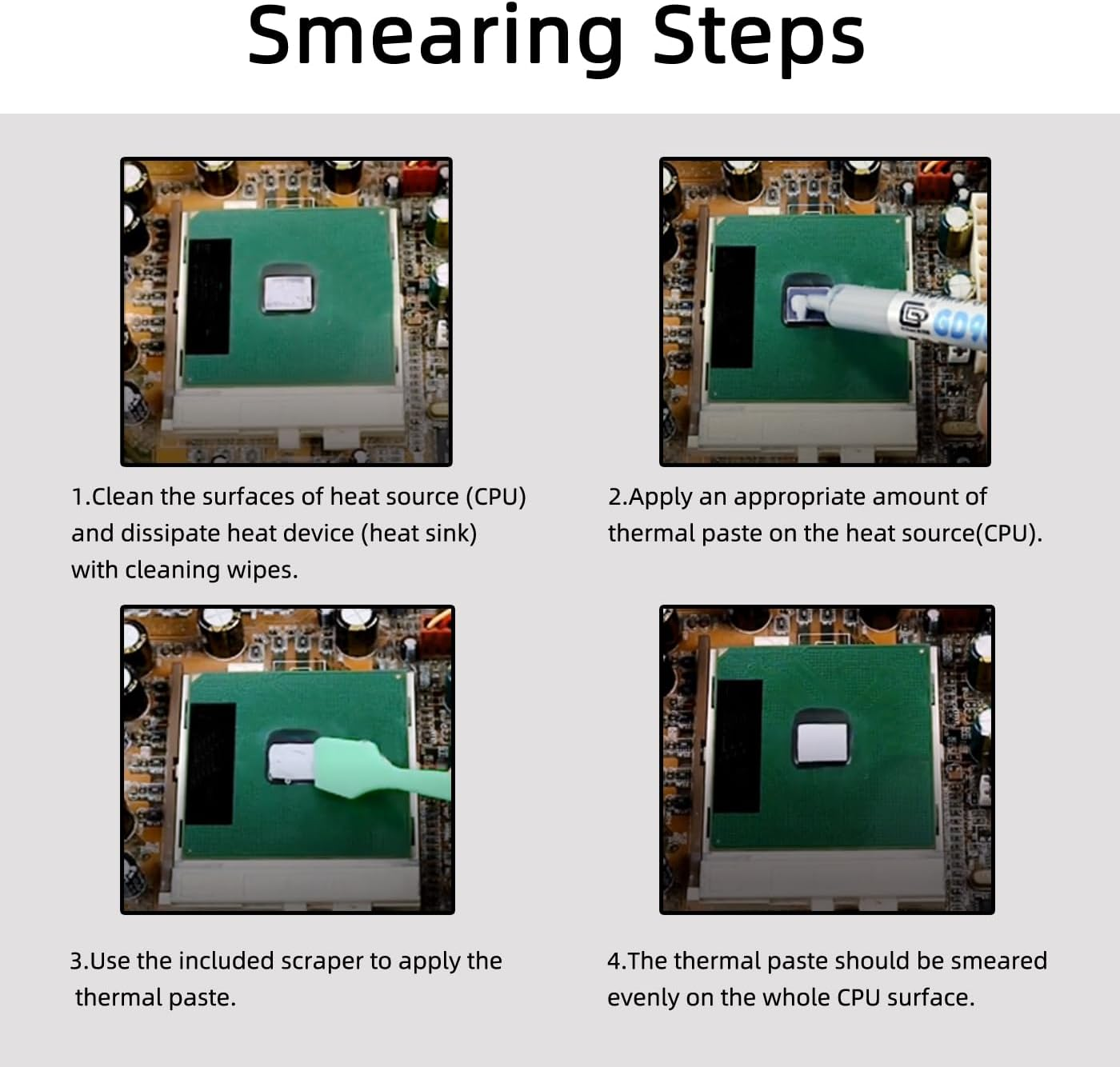 GD-3, 4 Pieces of Net Weight 7 Grams Syringe with Bag Packaging Gray Thermal Conductive Grease Paste Heat Sink Compound Silicone Plaster Computer Cooling BB7 image number 3