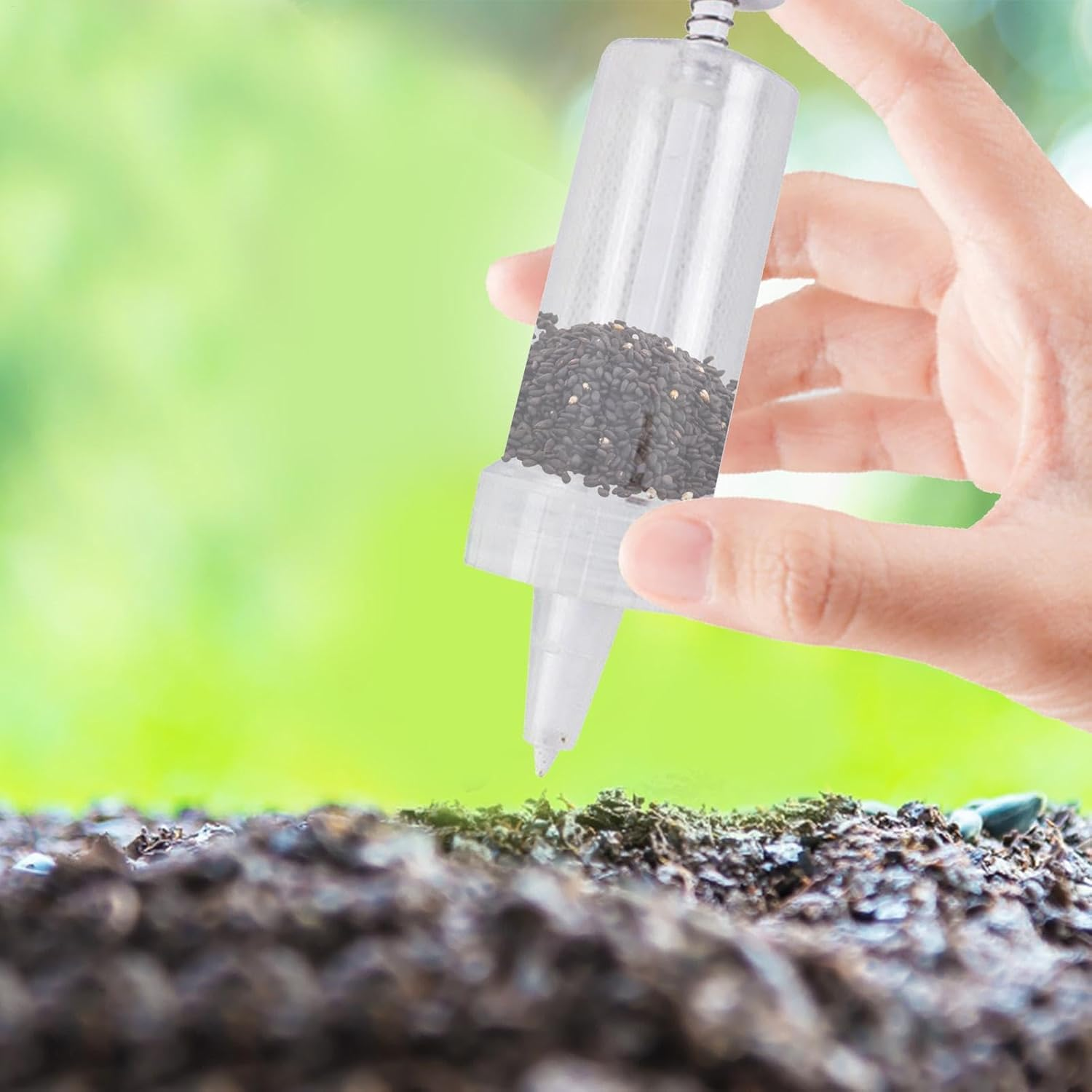 Manual Seed Dispenser - Miini Sowing Seed Dispenser, Garden Seed Hand Spreader | High-Grade Manual Planter Tiny Seeds Seeders, Manual Handheld Seed Planter Transplanting Tool for Seeding Men Women image number 6