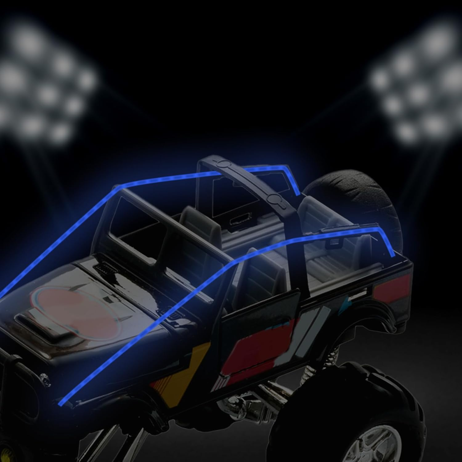 BTFO RC LED Light Strips, Flexible Cuttable Waterproof Blue RC Led Lights for TRX4M SCX24 1/24 1/18 Crawler Car Truck Upgrade Parts image number 5