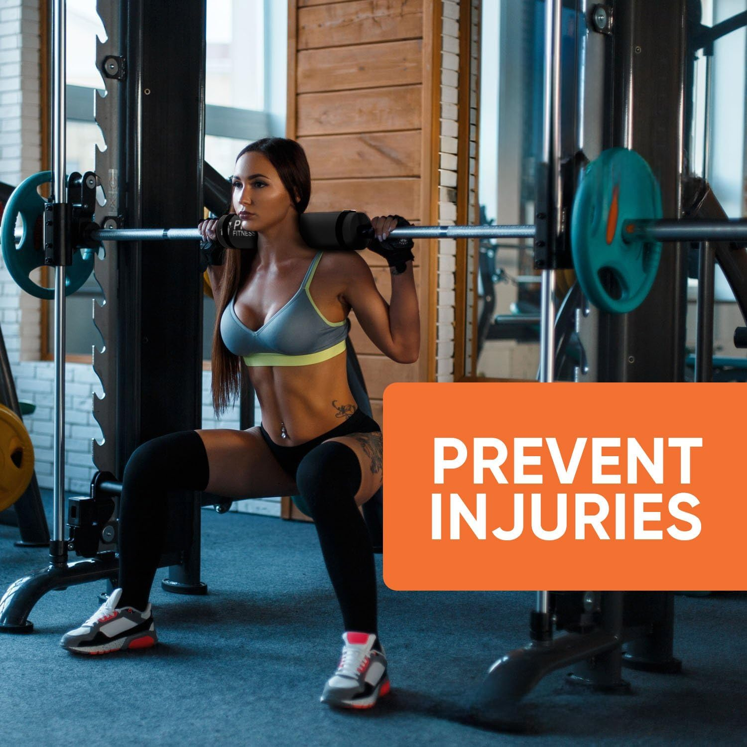 Profitness Barbell Pad Squat Pad- Shoulder Support for Squats, Lunges & Hip Thrusts - for Olympic or Standard Bars image number 1