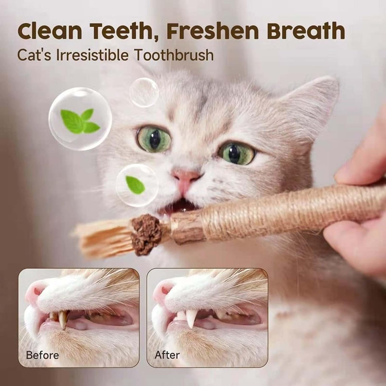 Natural Silvervine Stick Cat Chew Toy - Safe and Fun Dental Treat for Cats/206