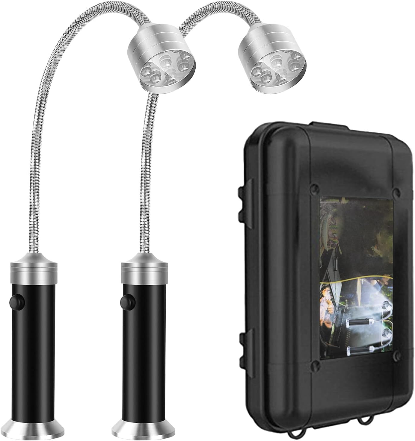 2 Pack Magnetic Barbecue Grill Light - LED BBQ Light, 360&deg; Flexible Gooseneck, Ultra-Bright, Weather Resistant, Adjustable for Gas/Charcoal/Electric Grills image number 3