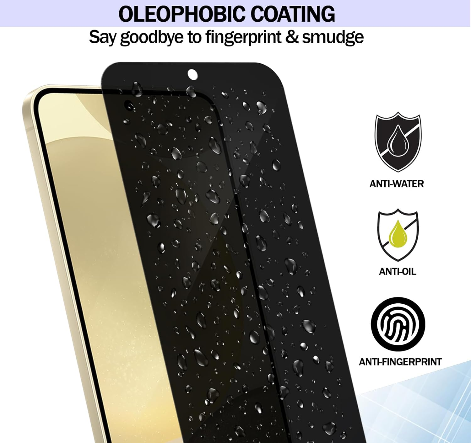 RKINC Screen Protector [3-Pack] for Google Pixel 10/10 Pro, 9/9 Pro, Privacy Tempered Glass Film Screen Protector, [Anti Spy][Anti-Scratch][Bubble-Free] image number 3