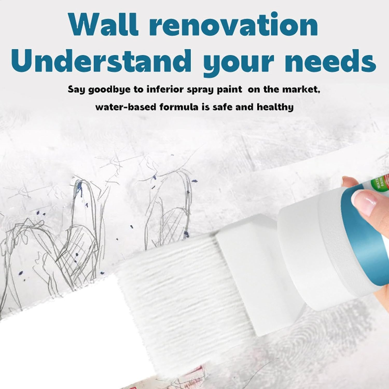 Generisch Paint - Repair Paint , Quick Drying Wall Fix, Painting with Integrated Brush, Easy to Use Wall Crack Repair, Delivery Malberry image number 3