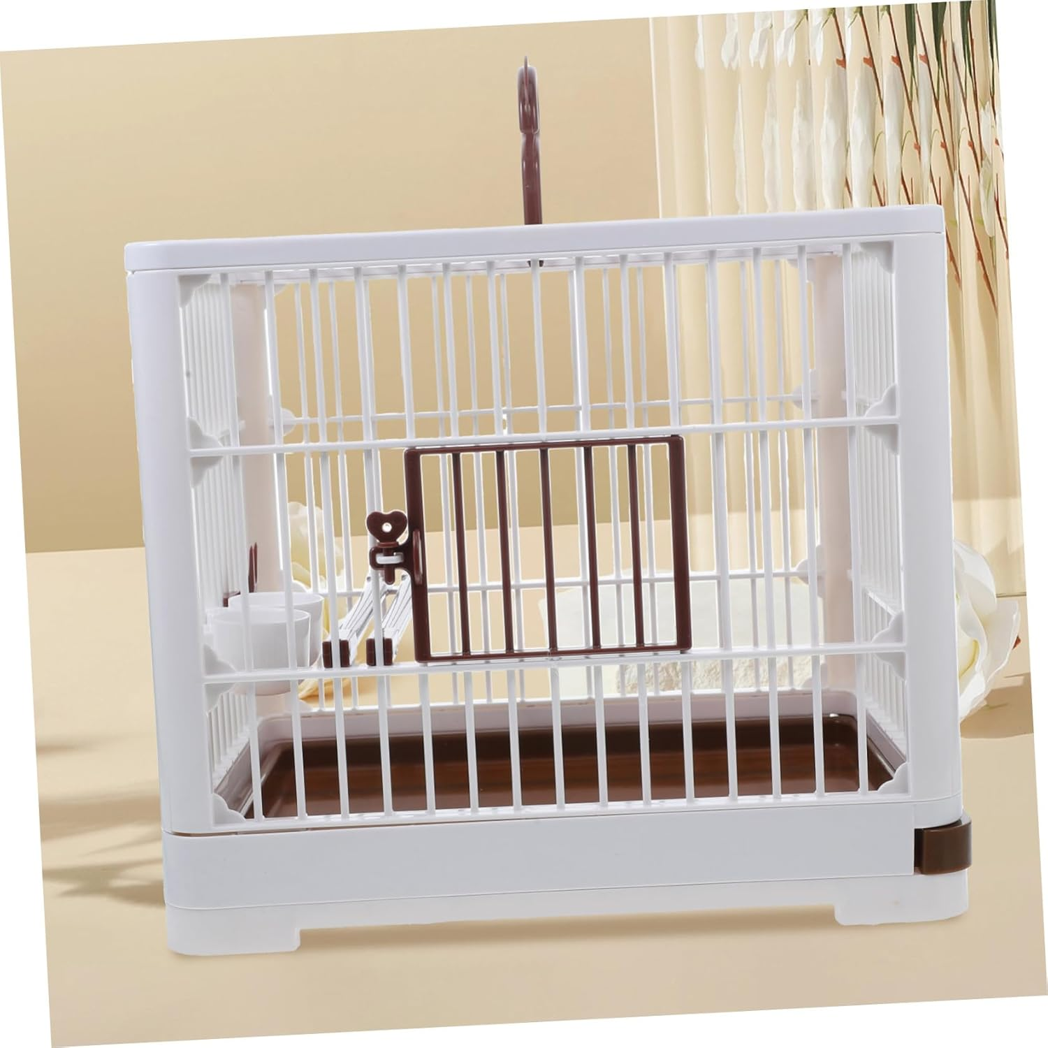 Alasum Portable Bird Cage for Parakeet Cockatiel Lightweight Travel Cage with Removable Tray Ventilation for Easy Maintenance Versatile for Birds image number 4