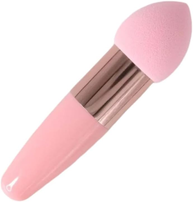 Handle Sponge Puff Stick Wet and Dry Liquid Cream Foundation Liquid Concealer Puff Brush Stick Beauty Cosmetic Tool, Pack of 1 (Pink, One Size) image number 3