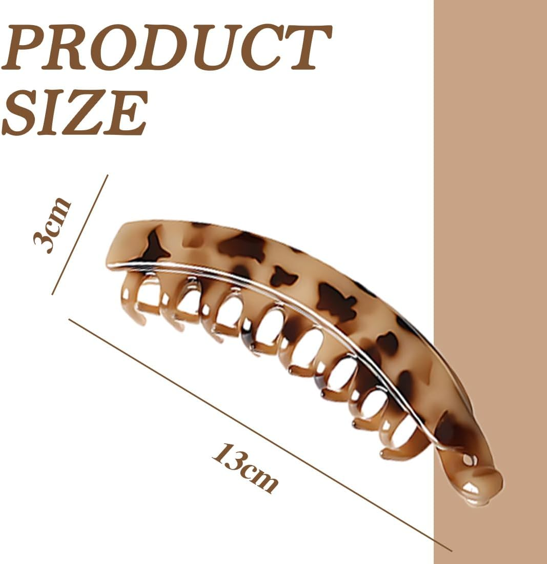 XYTAHDM 5 Pieces Banana Clip Vintage Large Banana Hair Clip Banana Hair Clips for Ladies and Girls Hair Accessory Beauty Headpiece image number 2