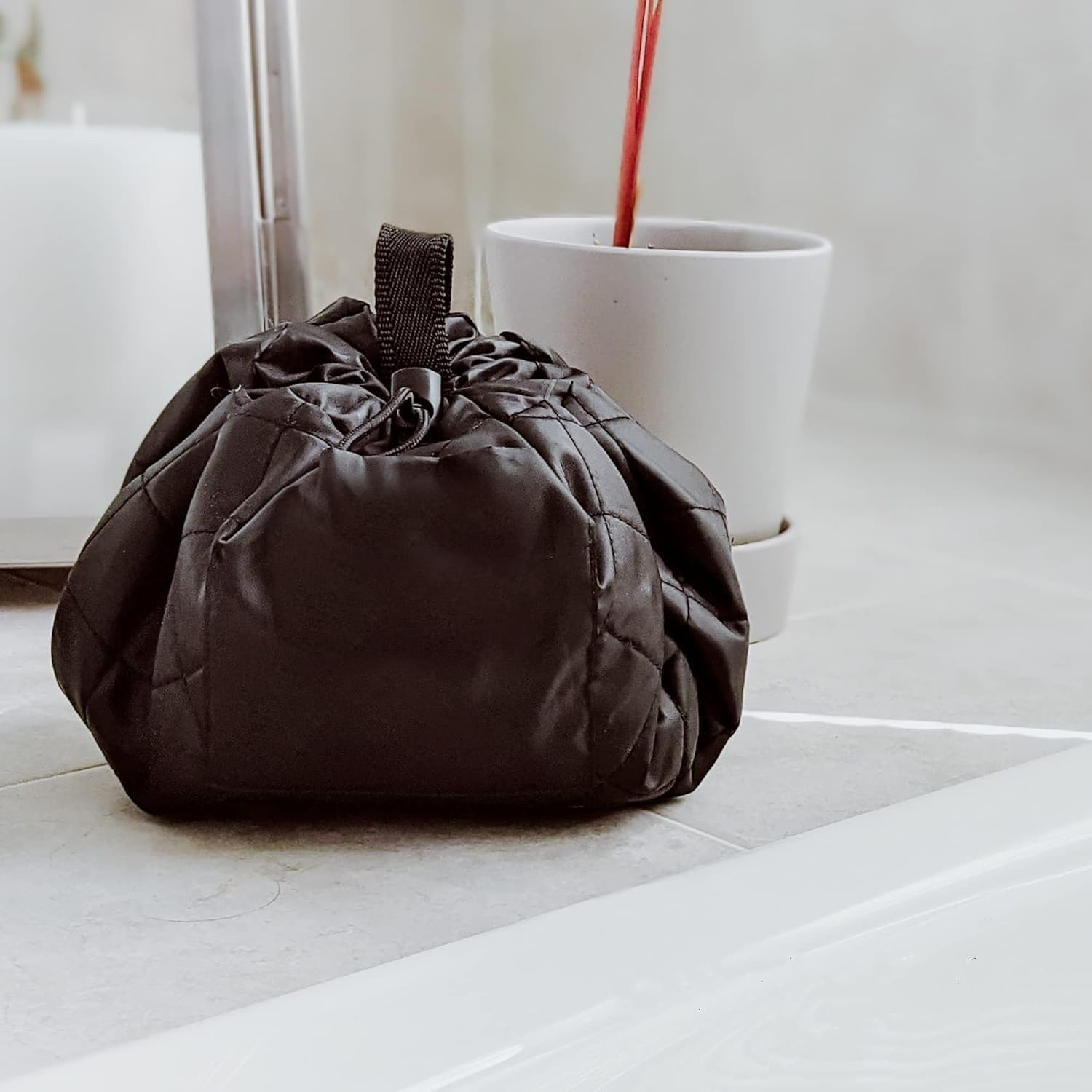 Cosmo Drawstring Cosmetic & Makeup Bag Organizer, Lazy Toiletry Bag Waterproof Portable Travel Storage 20 Inch,Pink image number 6