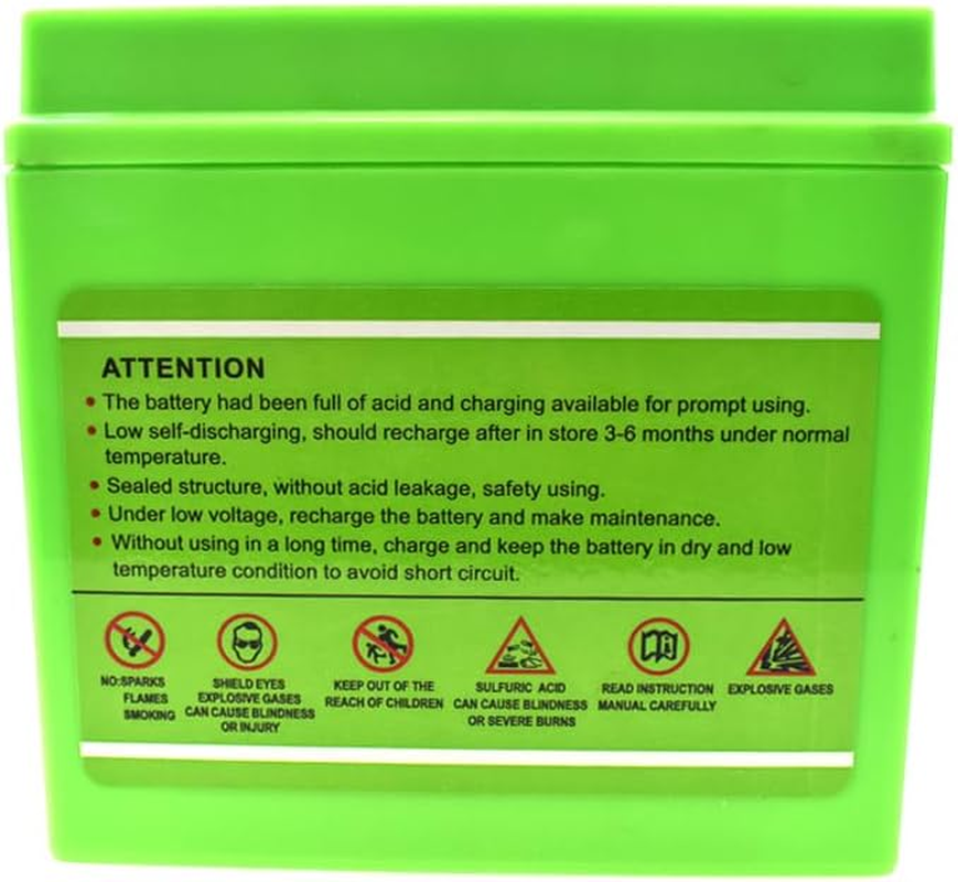 FEDHQ YTX14L-BS 12V 14Ah Motorcycle GEL Battery Dirt Bike ATV Quad Scooter Motorbike Replace STX14L-BS ETX14L GTX14L-BS WCP14L Compatible for Harley-Davidson