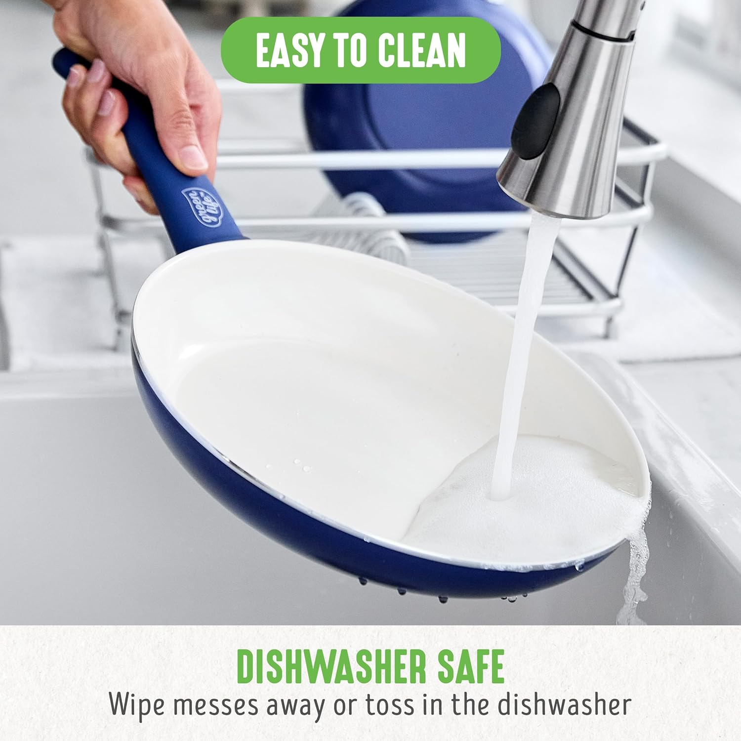 Greenlife Soft Grip Healthy Ceramic Nonstick, 16 Pc Cookware Pots and Pans Set, Pfas-Free, Dishwasher Safe, Blue image number 0