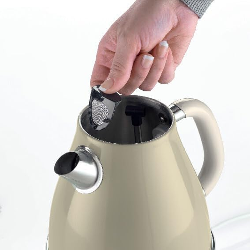 Ariete Vintage Series Electric Kettle 1.7L - Beige - Blue image number 7