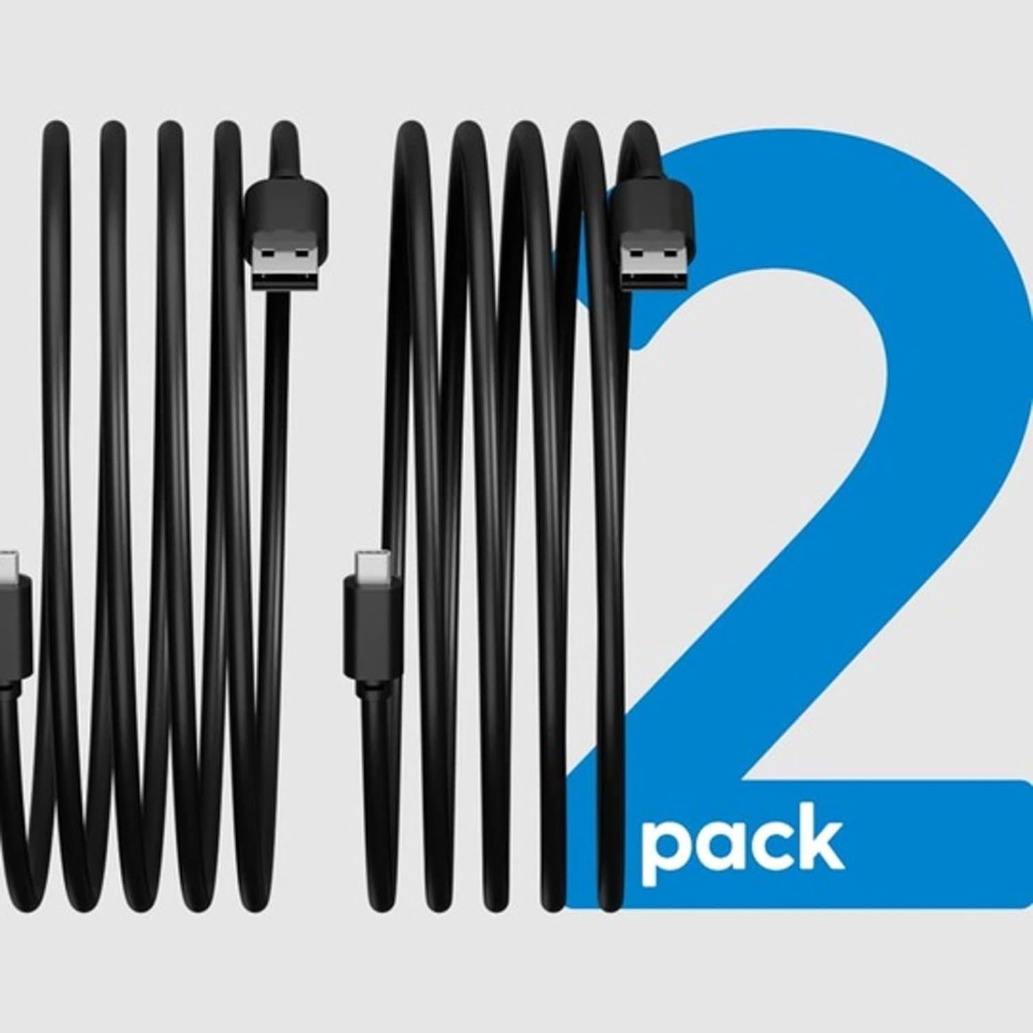 Laser USB C Cable [1M, 2 Pack] USB-C to USB-A 3.1 Fast Charging Type C Cable Compatible for Ipad Pro, Samsung Galaxy S22/S21/S20/S10/S9/S8, Sony Xiaomi, Huawei P30 P20, Google Pixel and More Black