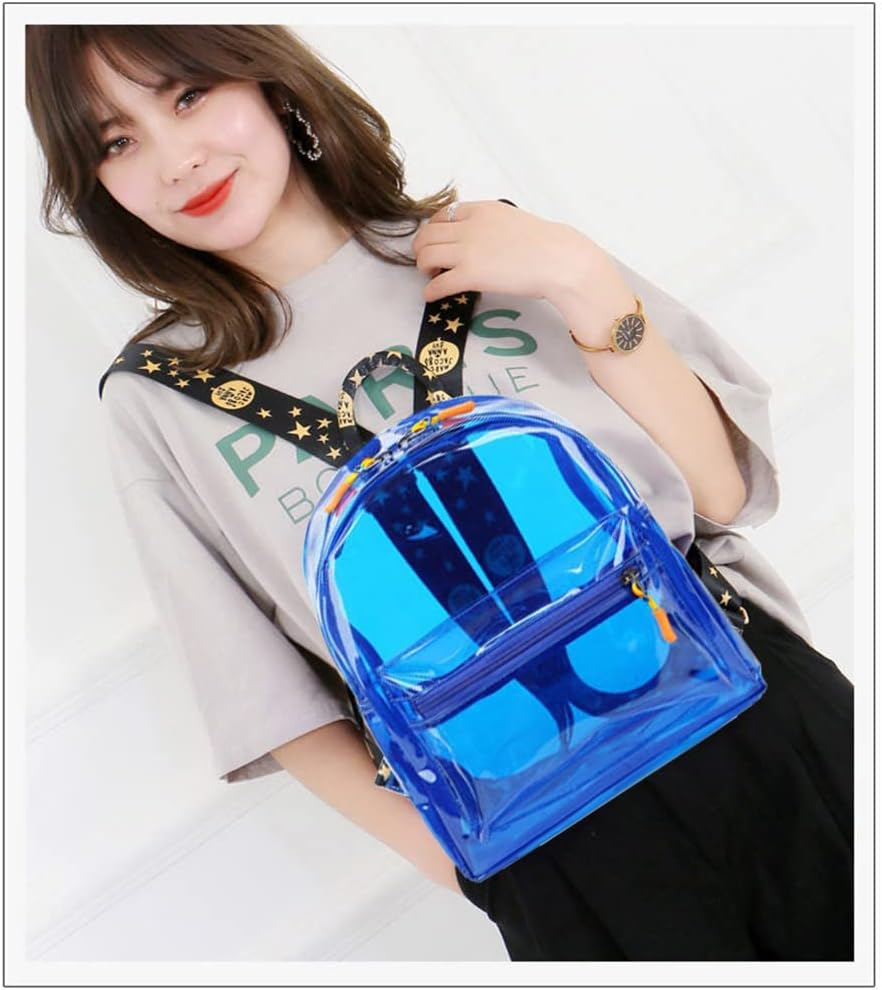 Heavy Duty Transparent Clear Backpack,Tinyat See through Clear Bag for School, Concerts, Sports, Travel and Daily Use