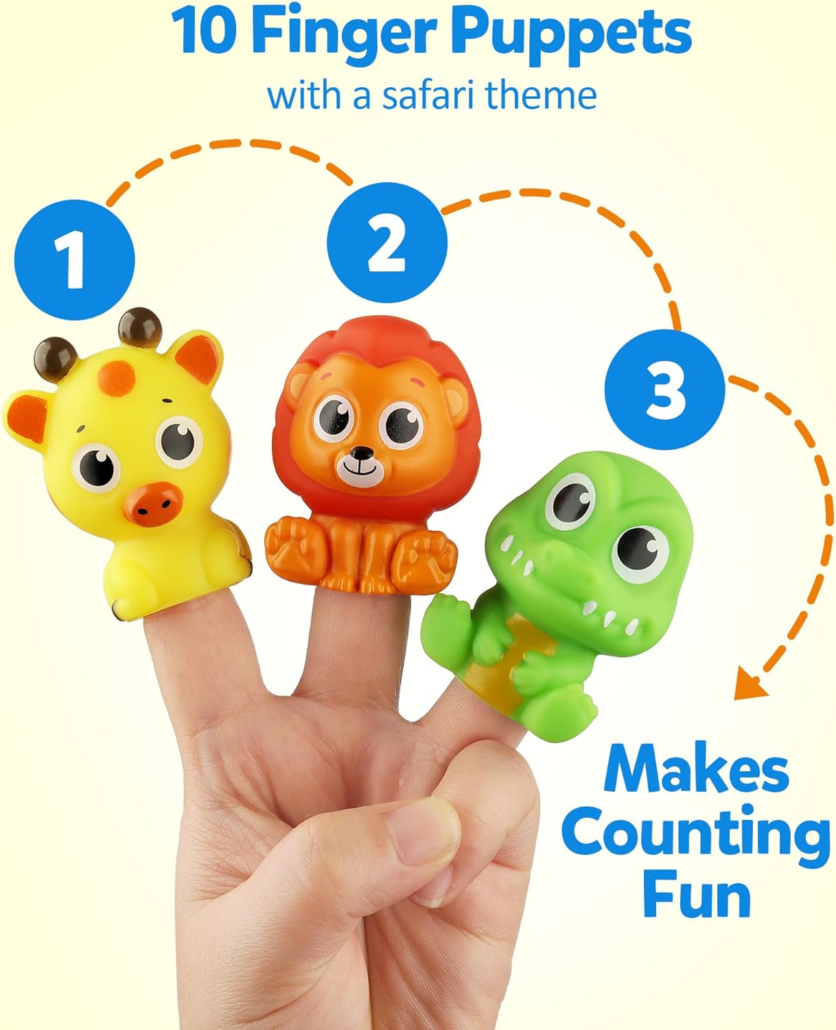 Coogam Fine Motor Skill Toys for Toddlers, 10Pcs Surprise Animals Finger Puppets Treasure with Number Locks, Matching Color Sorting Pirate Hunt Game, Learning Montessori for 3 4 5 Year Old image number 2
