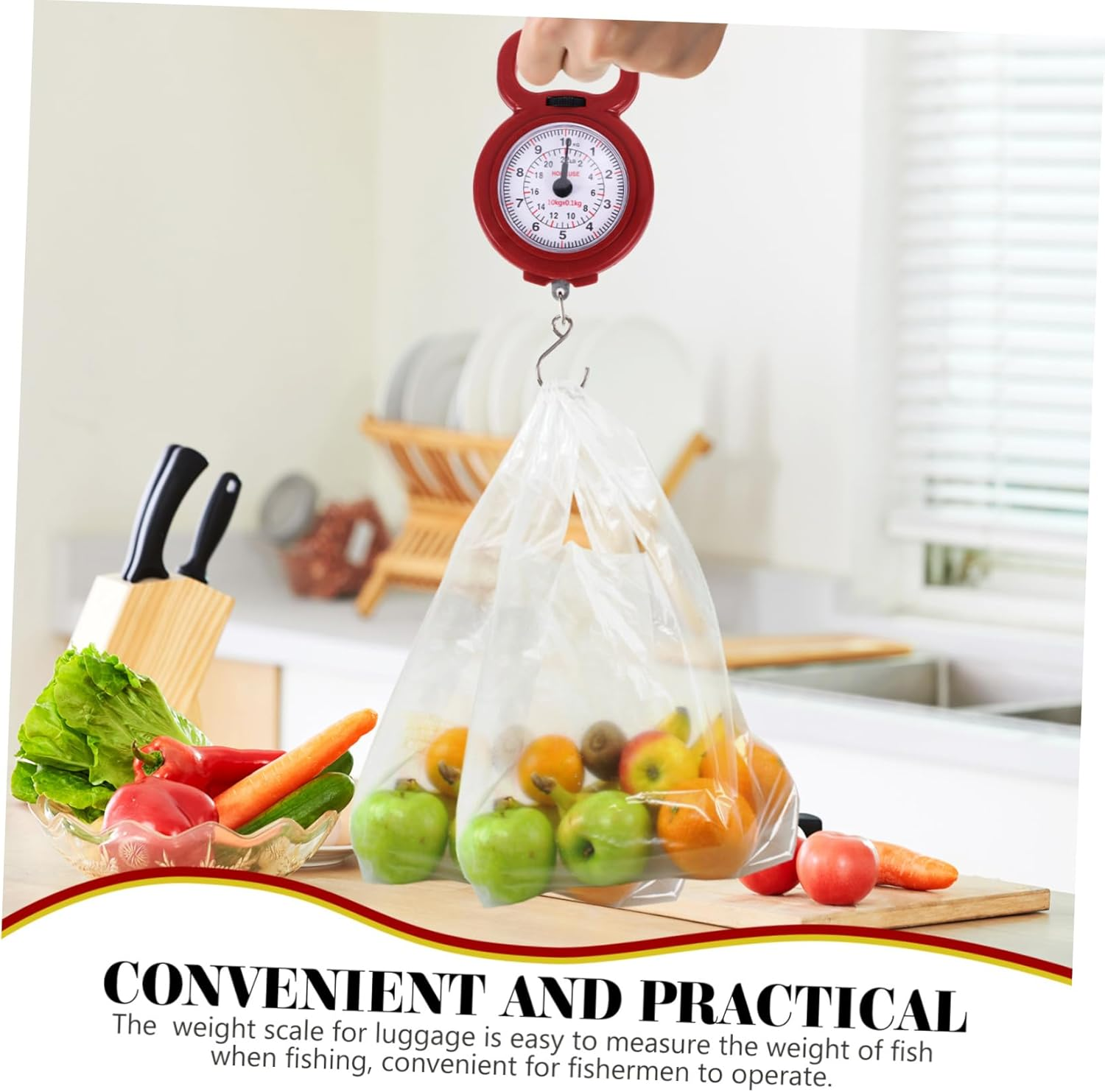 GALPADA 3Pcs Hanging Scale Digital Screen Scale Portable for Luggage Weighing Accurate Handheld Weighing for Kitchen Travel Use Capacity Random Color image number 3