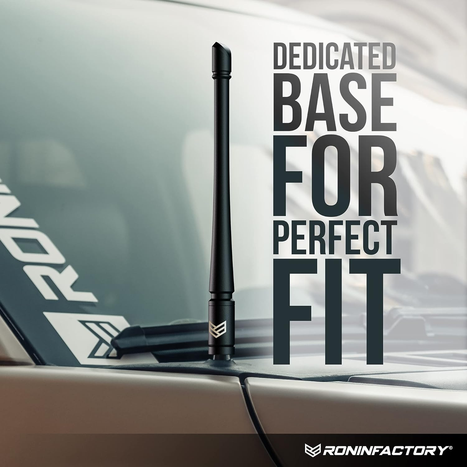 RONIN FACTORY Truck Antenna Accessory for Chevy Silverado & GMC Sierra Accessories - anti Theft - Carwash Safe - Short Replacement Antenna (8 Inch Flexible Smartlock) image number 2