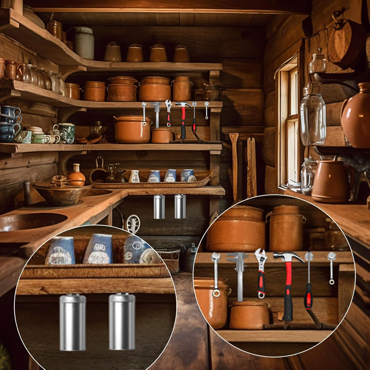 UCINNOVATE Neodymium Disc Magnets, 32X 3Mm Rare Earth Powerful with Double-Sided Adhesive for Wall, Fridge DIY Whiteboard, Cute Locker Magnets 6 Pack