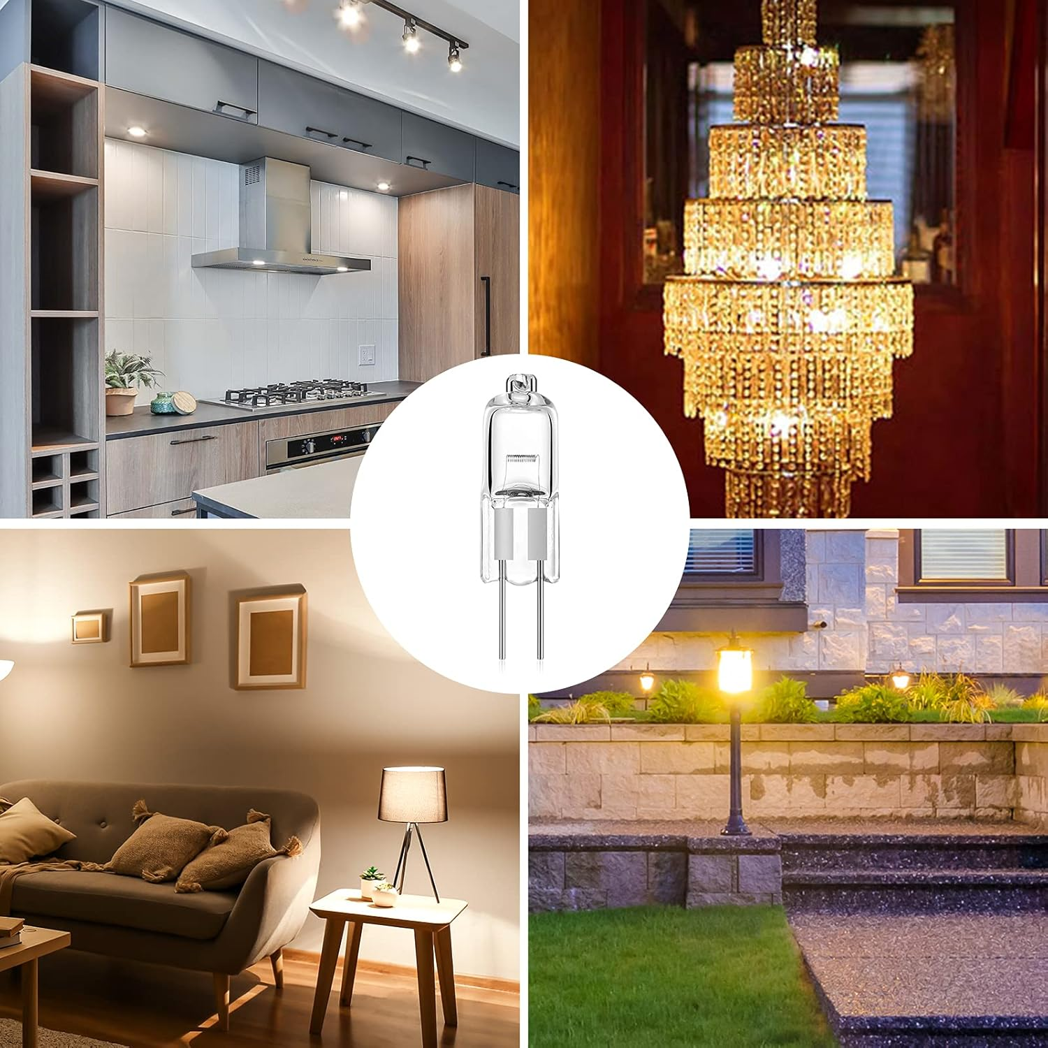 Bonlux 10-Pack G4 Halogen Light Bulbs Dimmable, G4 10W 12V 2 Pin Clear Capsule Lamp Bulb T3 JC Type Bi-Pin Base Replacement Warm White 2800K for Landscape under Cabinet Puck Light Cooker Lighting ﻿ image number 4