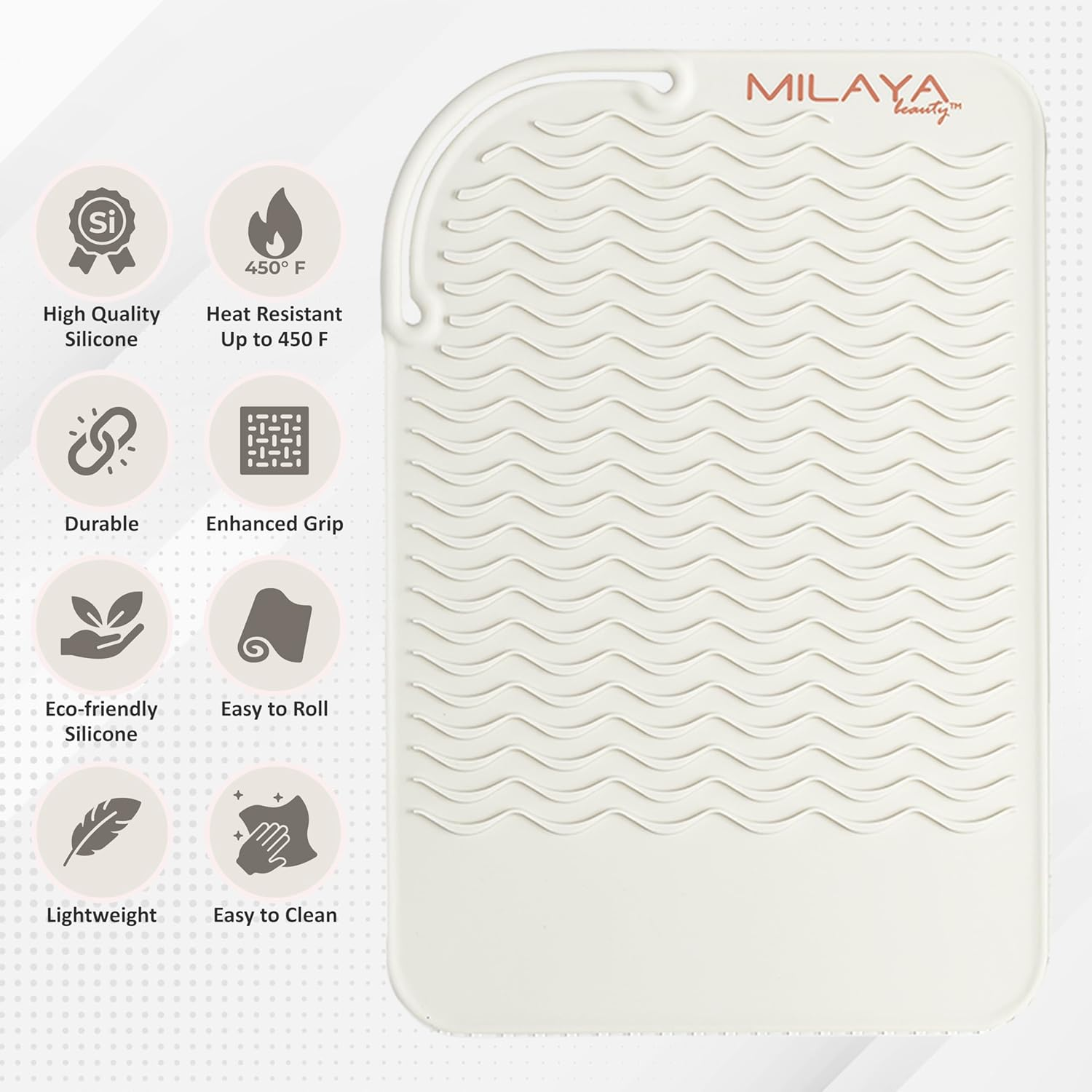 Heat Resistant Mat - Iron Mat - Curling Iron Holder - Silicone Heat Resistant Mat - Makeup Mat - Hot Tools Mat - Hot Tools Flat Iron Holder - Blue image number 4