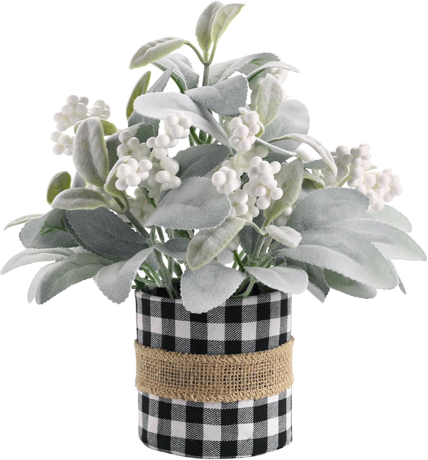 Flocked Lambs Ear Tabletop Mini Small Table Top Winter Christmas Tree,10" Artificial Little Potted for Christmas Decor, for Home Indoor Holiday. image number 6