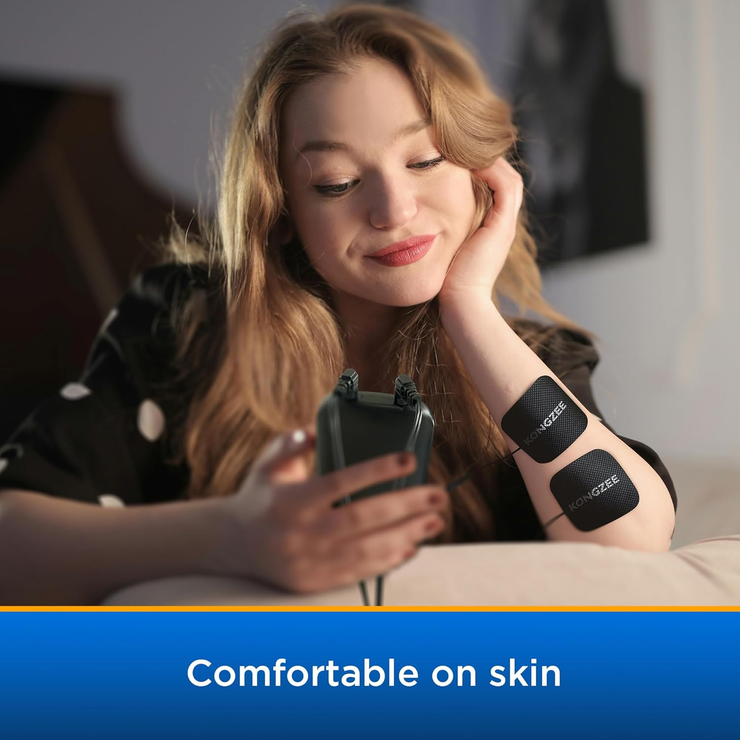 12Pcs Pack Self Adhesive Electrode Pads for AS9026 (BLACK) image number 1