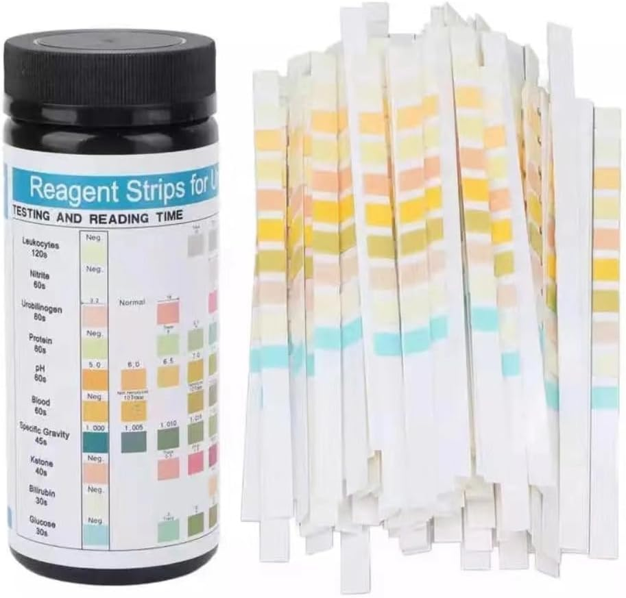 100 Strips URS-10T Urinalysis Reagent Strips, 10 Parameters Urine Test Strips Nitrites PH Ketones image number 3