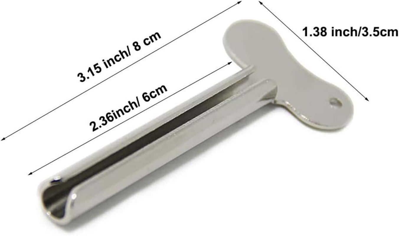 Toothpaste Squeezer, 3 Packs Stainless Metal Toothpaste Tube Squeezers Roll-Up Key Tooth Paster Squeezer for Bathroom Hair Dye Cosmetic Plastic Tubes Squeezer image number 6