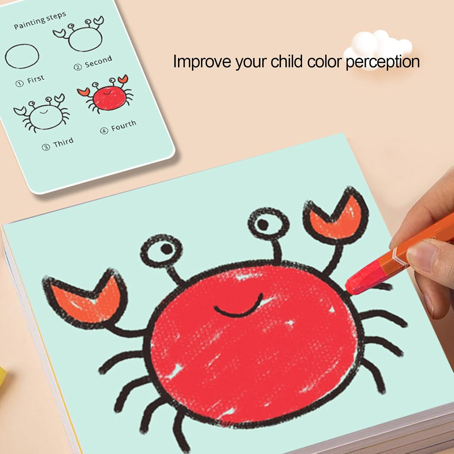 Dpofirs Drawing Robot for Kids with 100 Learning Cards and 2 Pens, Educational Smart Art Painting Machine, Drawing Guidance for Early Learning, 2400Mah (Rose Red) image number 4