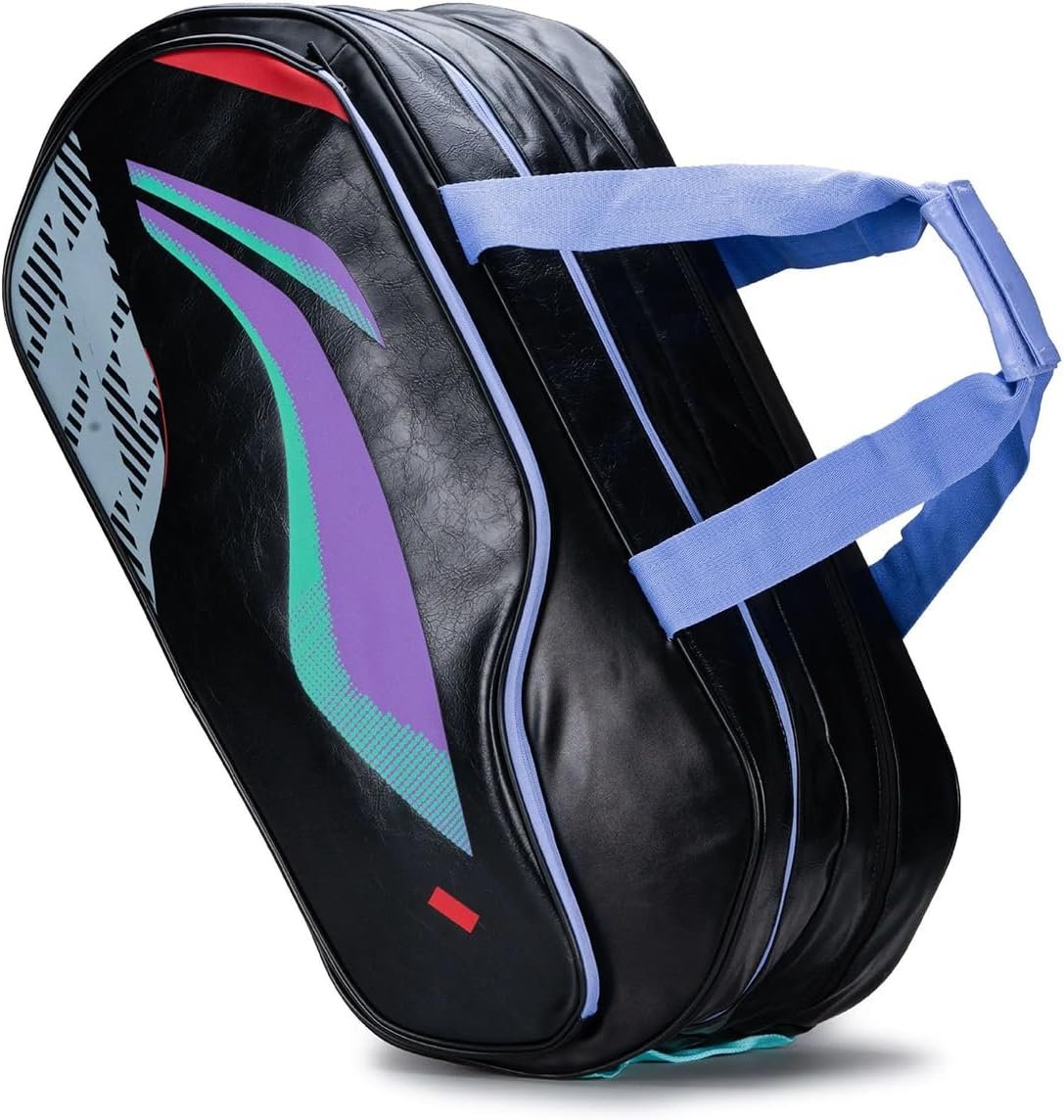 Li-Ning Dolph 6-In-1 Thermal Badminton Kit Bag | Badminton Kitbag | Spacious | Easy - Access Compartments | Unisex - Men, Boys, Girls, Women - Black image number 6