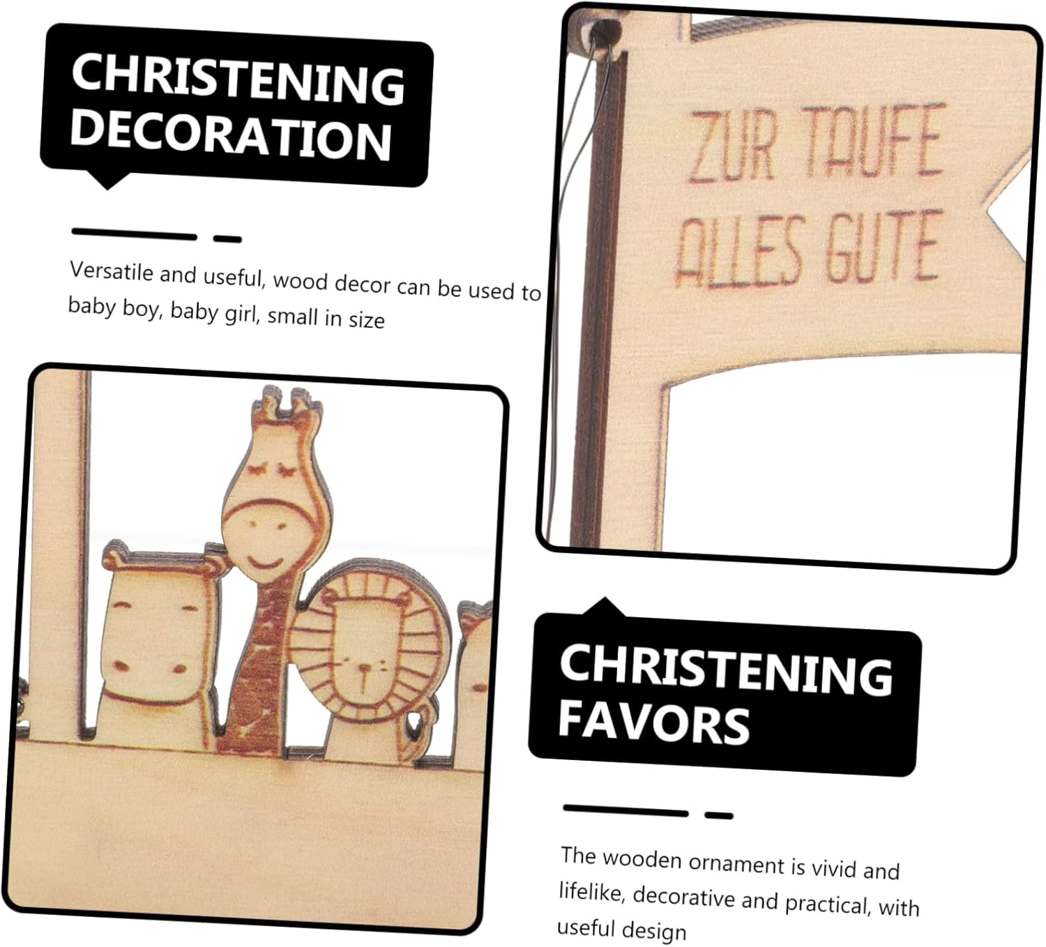 Wooden Ark Money Clip for Boy Baptism Baptism for Girl Christening Decorations image number 1