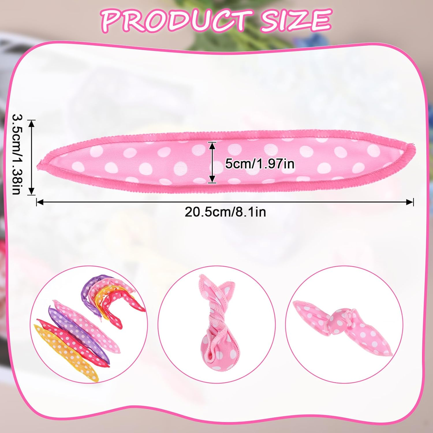 Oruola 8Pcs Pillow Rollers for Hair,8.1 X 1.38 in Pillow Curlers,Soft Sponge Pillow Rollers for Long, Short, Thick & Thin Hair Spiral Curls Hair Styling Rollers (4Colors) image number 5