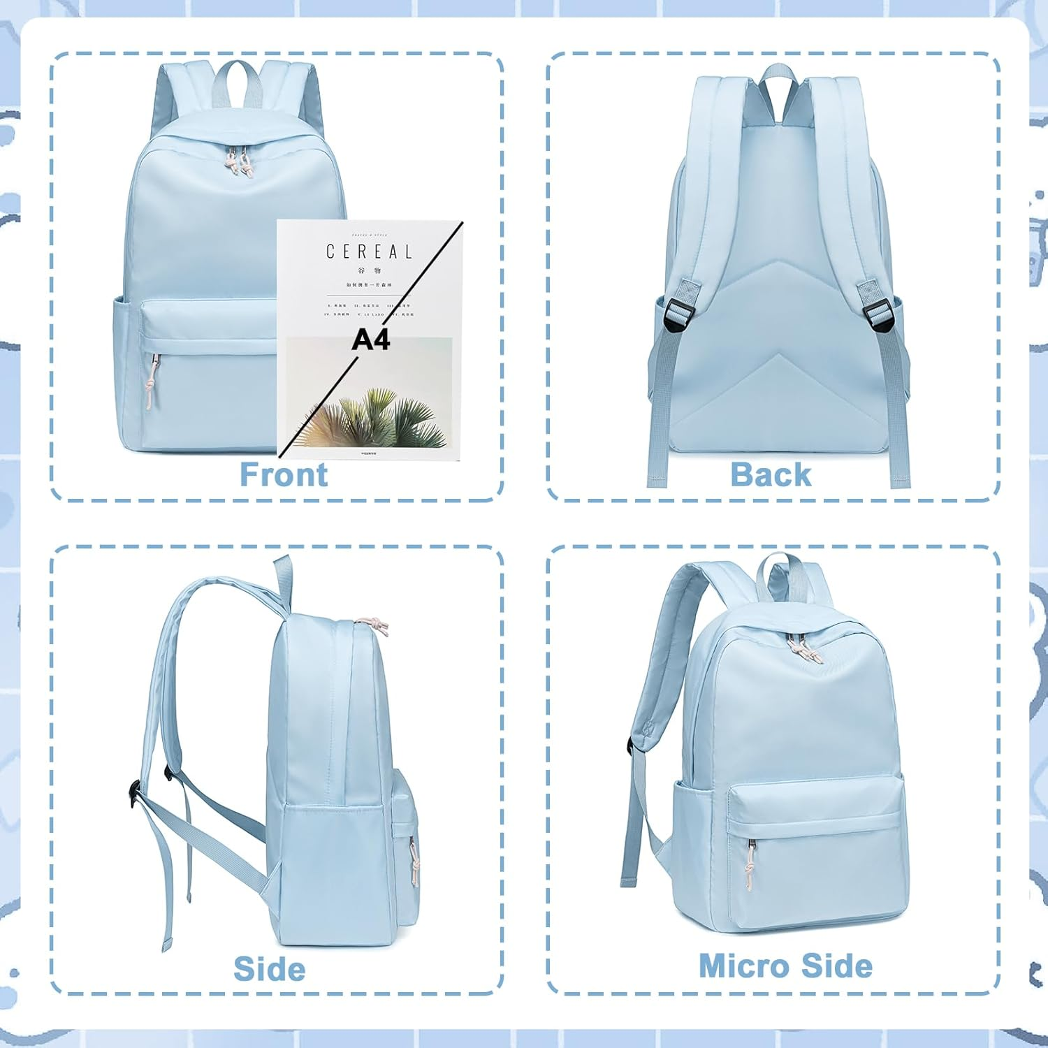 Bluboon Backpack for School Kids Backpack Girls Bookbag Laptop Backpack Gifts for Women image number 3