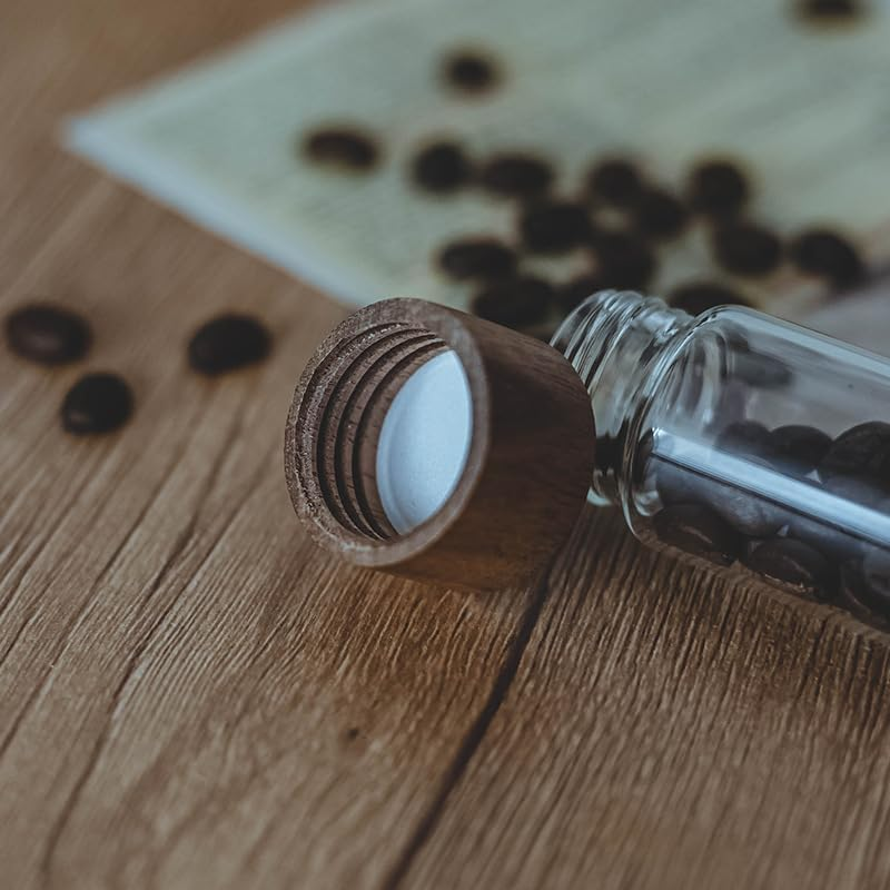 12 Pcs Single Capacity Coffee Bean Storage Tube Tray, Coffee Bean Container,Coffee Containers with Shelf Coffee Bean Dispenser image number 5