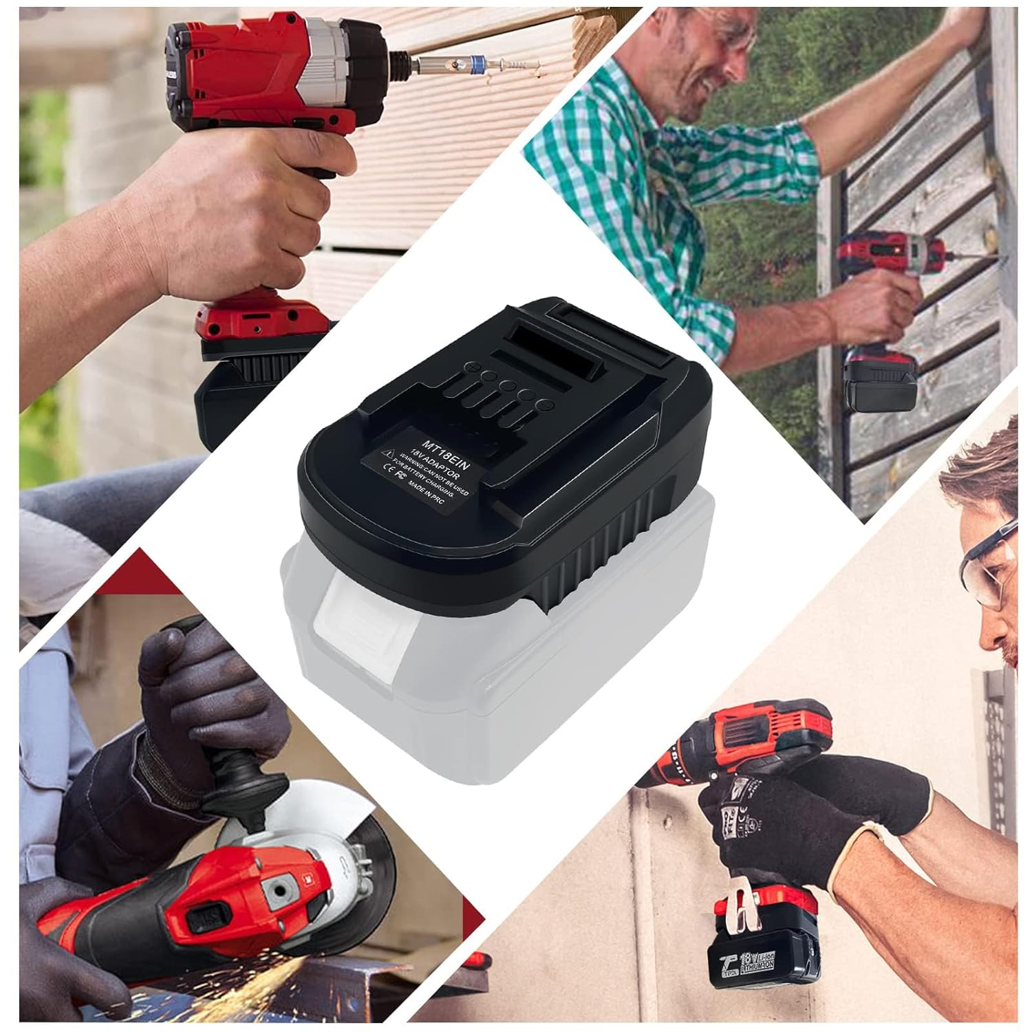 Battery Adapter for Makita 18V to for OZITO for Einhell 18V Power Tools, Converts for Makita Battery Converter for Ozito&Einhell 18V Li-Ion Power Tools image number 3