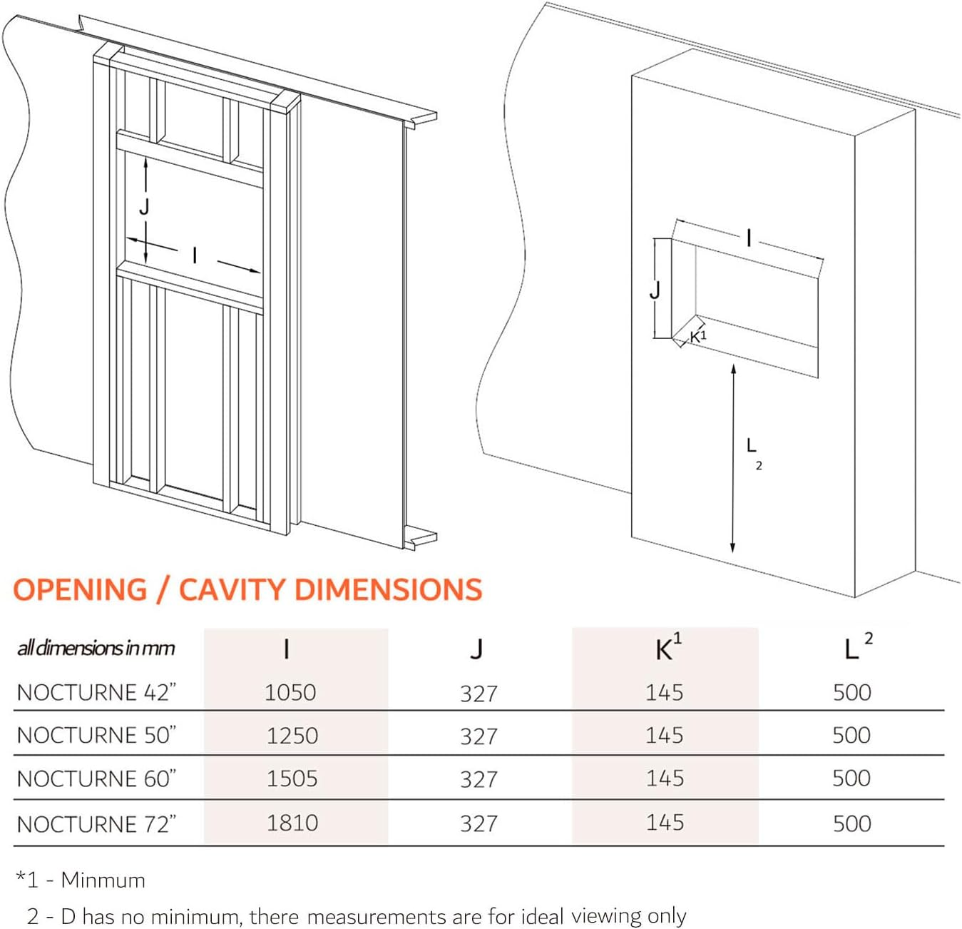 Modaliving Nocturne 1500W Recessed Electric Fireplace Built-In Slim Wall Heater with Remote Control Timer Flame and Fuel Bed Lighting in 60 Inch Sizes (60) image number 2