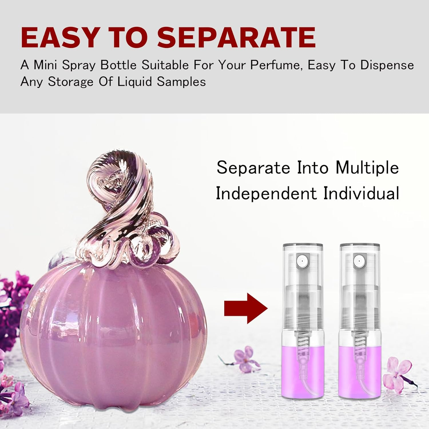 Glass Spray Bottle Atomizer, Refillable Container for Cleaning, Travel, Essential Oils, Perfume - 60 Pcs, 2Ml