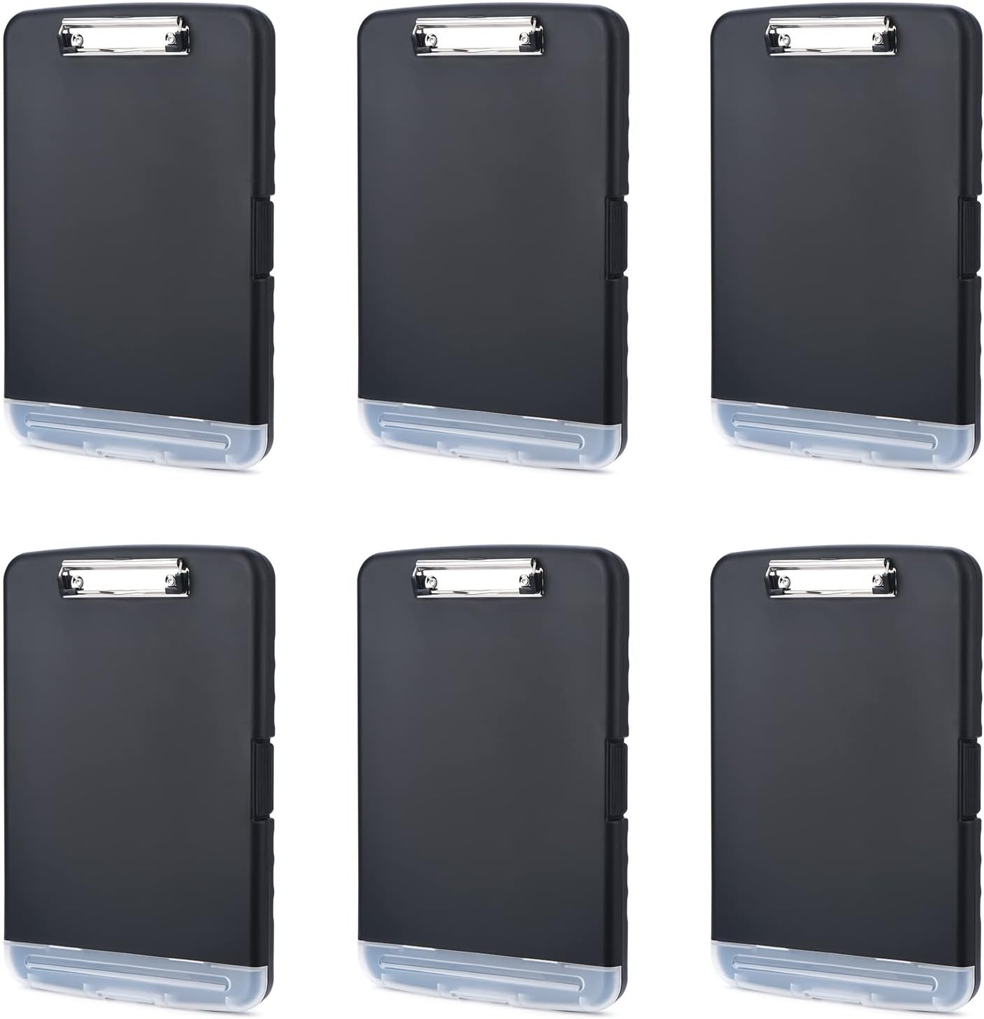 ZCZN Plastic Clipboard Storage Box with Separate Pen Compartment, Great for School,Utility,Industrial Office, Medical Personnel, Black