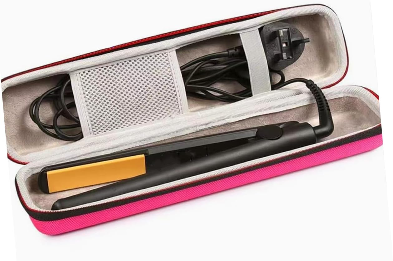 HEATSHAKING Portable Hair Tools Organizer Case Stylish Hard Travel Storage for Hair Straightener Curling Iron Hair Dryer Accessories Lightweight Impact Resistant Design image number 6