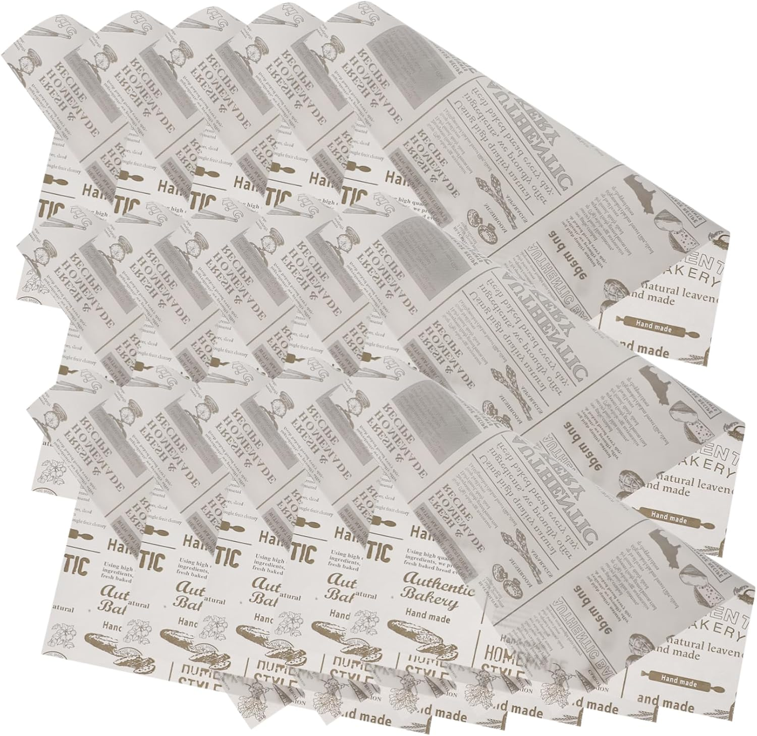 Grease-Proof Food Wraps Baking Paper Pad 50 Sheets Strawberry Pattern Anti-Oil Food Packing Paper Household Cake Parchment for Sandwiches Burgers Wrapping