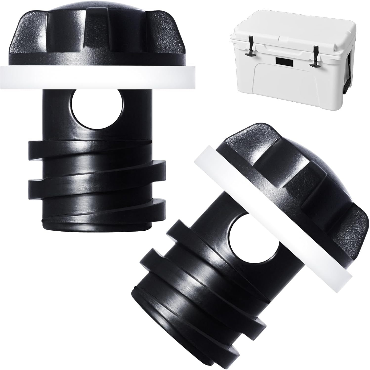 Cooler Drain Plug for YETI, 2 Pack Replacement Cooler Accessories, Compatible with YETI Tundra, Tank and RTIC Coolers, Ice Chest Plug for YETI image number 5