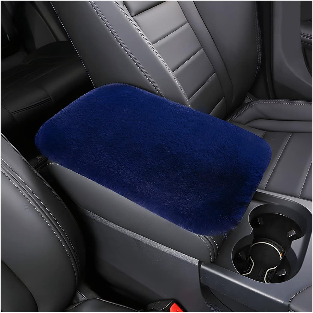Fluffy Car Armrest Cover, Universal Car Center Console Pad, Car Armrest Seat Box Cover Decor Accessories for Women Men, Armrest Seat Box Cover Protector for Most Vehicle, SUV, Truck, Car (Purple)