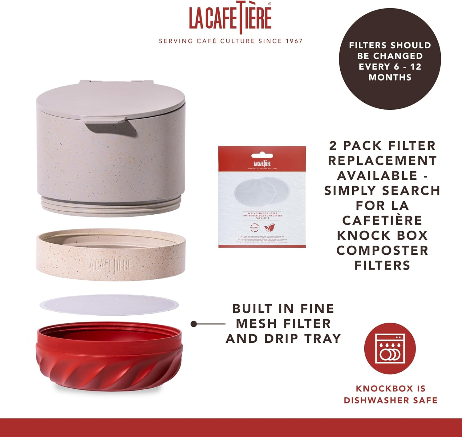 La Cafetiere Renew Coffee Knock Box and Composter image number 1