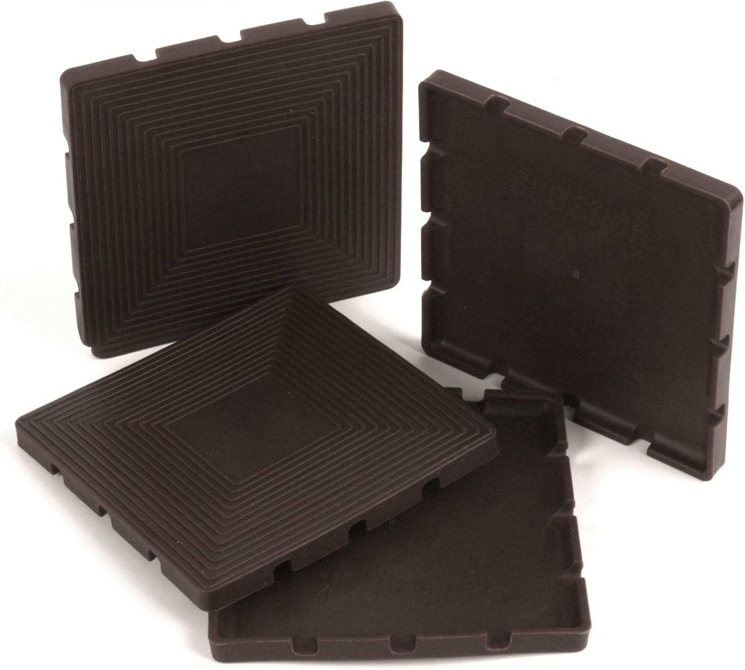 Slipstick Cb765 Square Non Slip Rubber Pads, 75Mm Square, Chocolate (Set of 4) image number 3