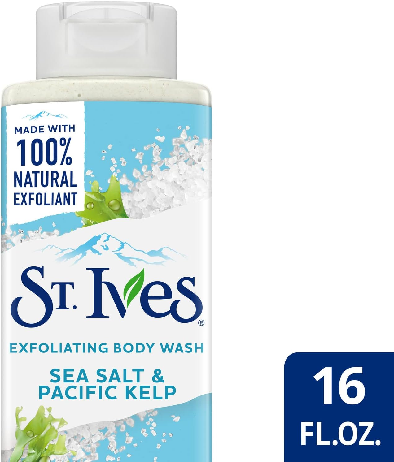 3 PACK of St. Ives, Exfoliating Body Wash, Sea Salt & Pacific Kelp, 16 Fl Oz (473 Ml) image number 6