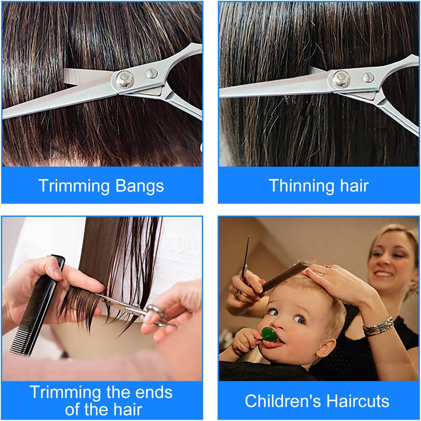 Liuchanghe Hairdressing Scissors, Stainless Steel Haircut Scissors for Home Salon, Professional Hair Scissors, Hairdressing Scissors for Women, Men, Kids, Pet