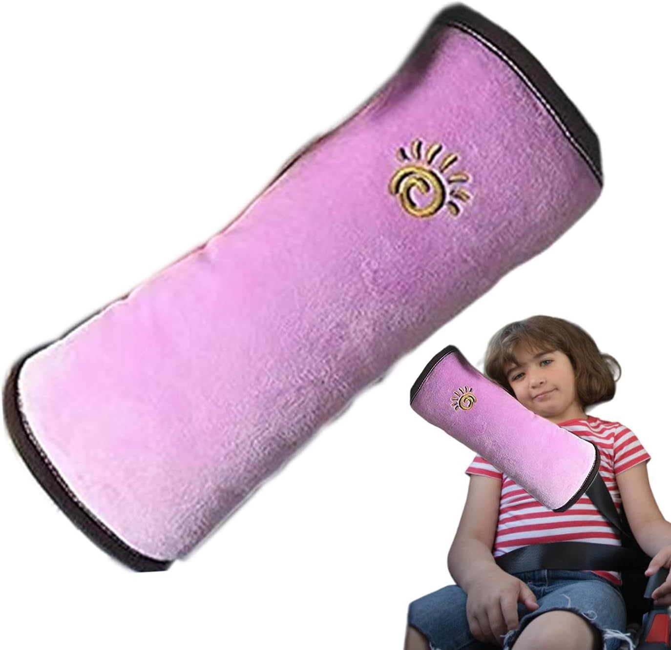Seatbelt Pillow for Kids | Soft Removable Polyester Cover for Seat Belt - Multifunctional Full Protection Comfortable Seat Belt Cover for Car Truck Vehicle image number 3