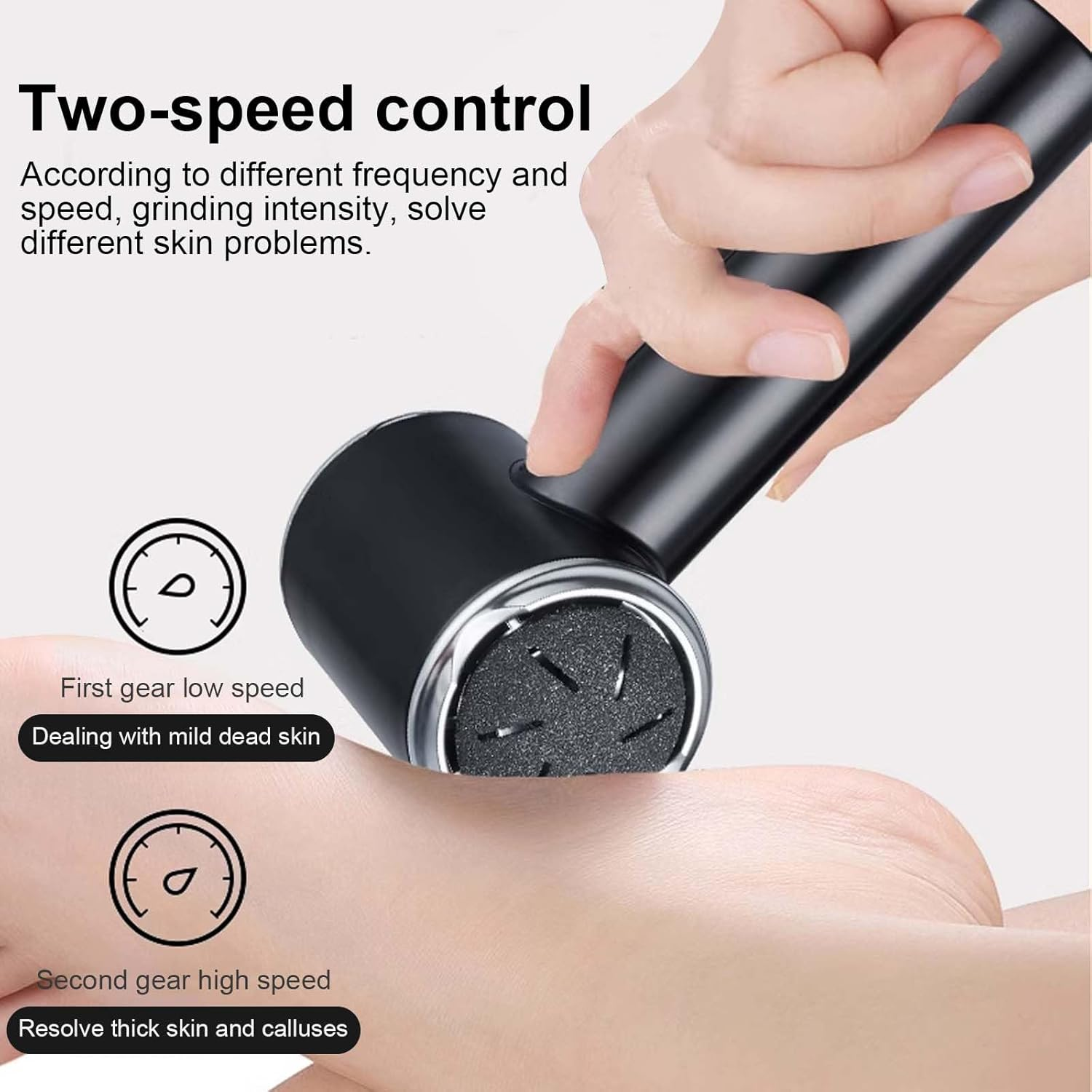 Callus Remover, Electric Callus Remover, Portable Callus Remover, Rechargeable IPX6 Waterproof Callus Remover with LED Display for Professional Foot Care Pedicure image number 6