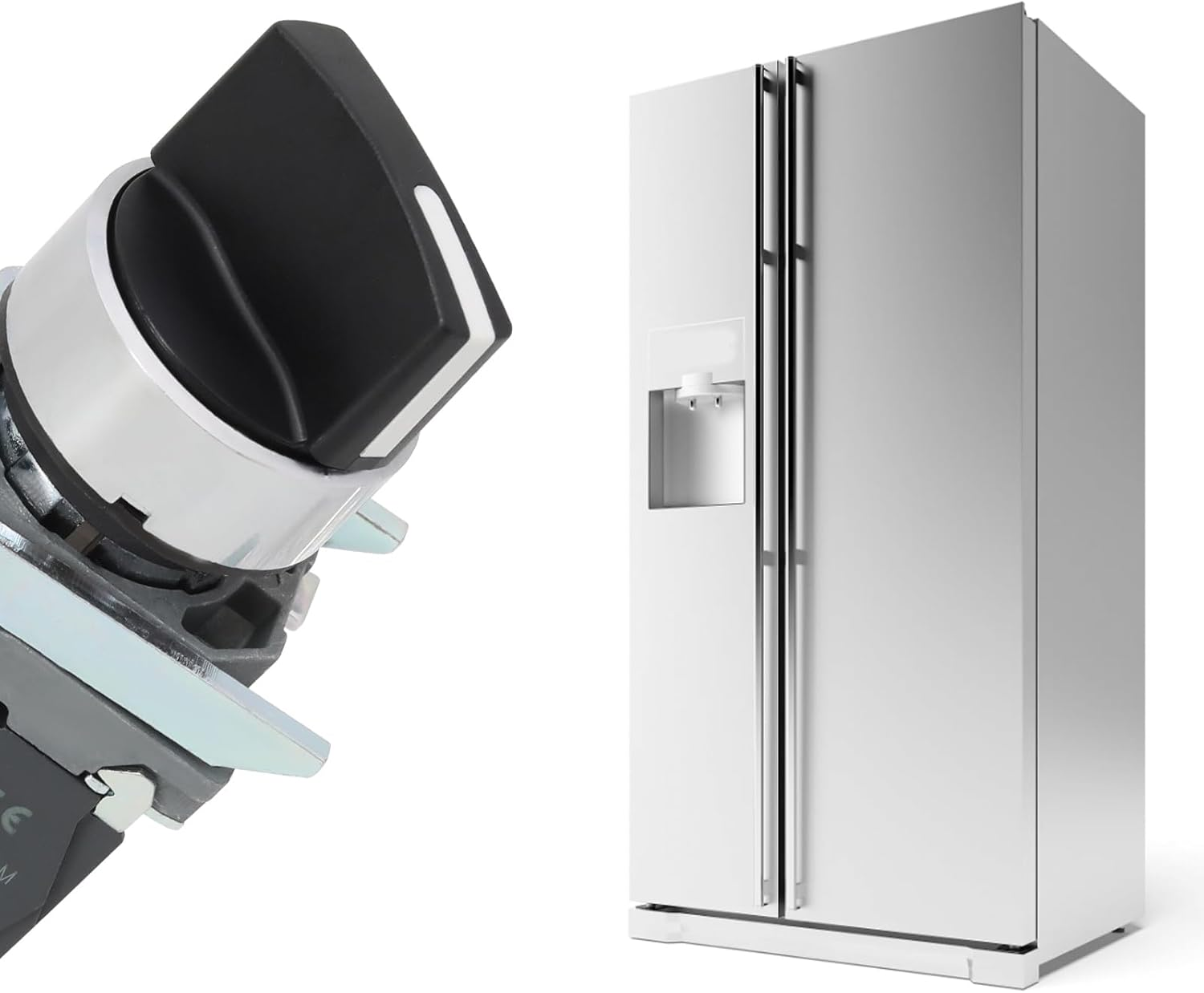 VGOL 1Pc Selector Switch 2 Position Switch Standard Handle Selector Push Button XB4-BD21 22Mm 1NO 10A/380V for Electrical Appliances Black image number 1